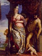 VERONESE (Paolo Caliari) Allegory of Wisdom and Strength wt oil painting